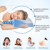 Winjoy Contour Memory Foam Pillow Orthopedic Sleeping Pillows, Ergonomic Cervical Pillow for Neck Pain - for Side Sleepers, Back and Stomach Sleepers, Free Pillowcase Included