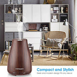 URPOWER 2nd Version Essential Oil Diffuser Aroma Essential Oil Cool Mist Humidifier with Adjustable Mist Mode,Waterless Auto Shut-Off and 7 Color LED Lights Changing for Home (White)