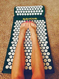 Nayoya Back and Neck Pain Relief - Acupressure Mat and Pillow Set - Relieves Stress, Back, Neck, and Sciatic Pain - Comes in a Carry Case for Storage and Travel - As Seen in USA Today