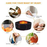 HUNT HEAT Heating Waist Belt, Portable Cordless Heated Massage Back Wrap with Vibration -7.4V Rechargeable Battery Operated Heating Therapy -for Abdominal and Back Pain Relief Lumbar Spine Arthritis