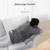 XXX-Large Electric Heating Pad for Neck and Shoulders, Heating Pad for Back Pain with Auto Off, ETL Certified, FDA Registered, 6 Temperature Settings, Fast Heating, 25" x 32", Dark Gray