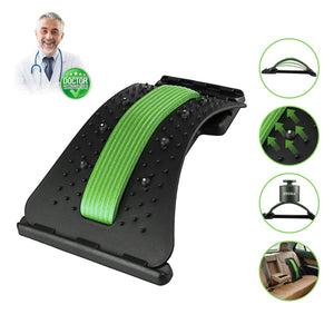 Elevtab Back Stretching Device - 14 Massage Points and 3 Adjustable Height Settings - Lower and Upper Back Pain Relief Relax Mate Spine Pain Relief Chiropractic(Black)
