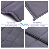 Ourea Adult Weighted Blankets (20 lbs, 60” x 80”, Queen Size) Heavy Blanket, Breathable Cotton with Glass Beads