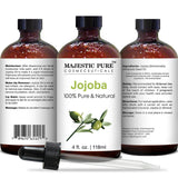 Majestic Pure Jojoba Oil for Hair and Skin, 4 fl. oz.