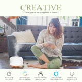 ASAKUKI Smart Wi-Fi Essential Oil Diffuser, App Control Compatible with Alexa, 2020 UPGRADE Design 500ml Aromatherapy Humidifier for Relaxing Atmosphere in Bedroom and Office-Better Sleeping&Breathing