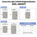COMHO Weighted Blanket Cotton Heavy Blanket 20 lbs,60''x80'',Queen Size