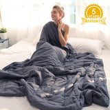 Isilila Glass Weighted Blanket 36" x 48" 5 lbs - Heavy Blanket 100% Cotton Material Provide Comfortable Sleep Quality for Kids (Gray, 36"x48", 5 lbs)