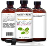 Majestic Pure Cinnamon Essential Oil - Pure and Natural, Therapeutic Grade Cinnamon Oil - 4 fl oz