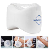 NATUMAX Knee Pillow for Side Sleepers - Sciatica Pain Relief - Back Pain, Leg Pain, Pregnancy, Hip and Joint Pain Memory Foam Leg Pillow + Free Sleep Mask and Ear Plugs