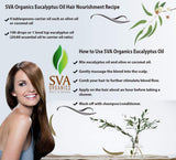 SVA Organics Eucalyptus Essential Oil Organic 4 Oz USDA with Dropper 100% Pure Natural Undiluted Premium Therapeutic Grade Oil for Diffuser, Aromatherapy, Face, Body & Hair Care