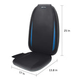 Comfier Shiatsu Back Massager with Heat -Deep Tissue Kneading Massage Seat Cushion, Massage Chair Pad for Full Back Pain Relief, Electric Body Massager for Home or Office Chair use