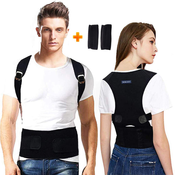 Back Brace Posture Corrector for Men - Medical Posture Brace for Women - Best Adjustable Back Corrector Provides Lumbar Support - Lower & Upper Back Pain Relief - Shoulder Kyphosis Posture Device(S)