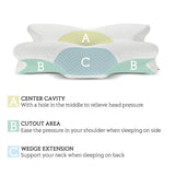 Coisum Back Sleeper Cervical Pillow - Memory Foam Pillow for Neck and Shoulder Pain Relief - Orthopedic Contour Ergonomic Pillow for Neck Support with Breathable Cover