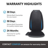 Comfier Shiatsu Back Massager with Heat -Deep Tissue Kneading Massage Seat Cushion, Massage Chair Pad for Full Back Pain Relief, Electric Body Massager for Home or Office Chair use