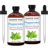 Majestic Pure Peppermint Essential Oil, Pure and Natural, Therapeutic Grade Peppermint Oil, 4 fl. oz.