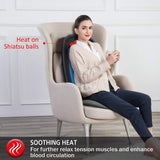 Comfier Shiatsu Back Massager with Heat -Deep Tissue Kneading Massage Seat Cushion, Massage Chair Pad for Full Back Pain Relief, Electric Body Massager for Home or Office Chair use