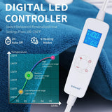 Electric Heating Pad for Pain Relief - Saferell Fast-Heating Pad for Back & Cramps, XL Size 12" x 24" with Ultra-Soft Moist/Dry Heat Therapy, 6 Temperature Settings & Auto Shut-Off
