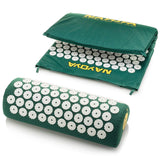 Nayoya Back and Neck Pain Relief - Acupressure Mat and Pillow Set - Relieves Stress, Back, Neck, and Sciatic Pain - Comes in a Carry Case for Storage and Travel - As Seen in USA Today